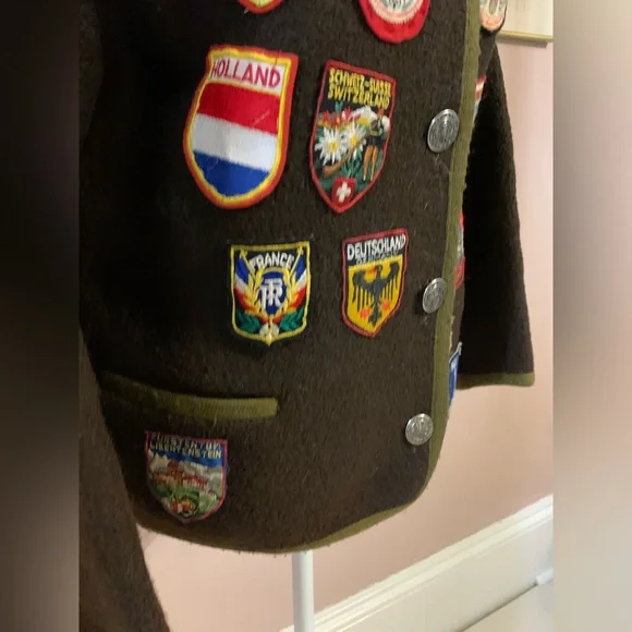 Jantzen Vintage Brown Wool Sweater with Vintage Patches Europe - Picture 3 of 14